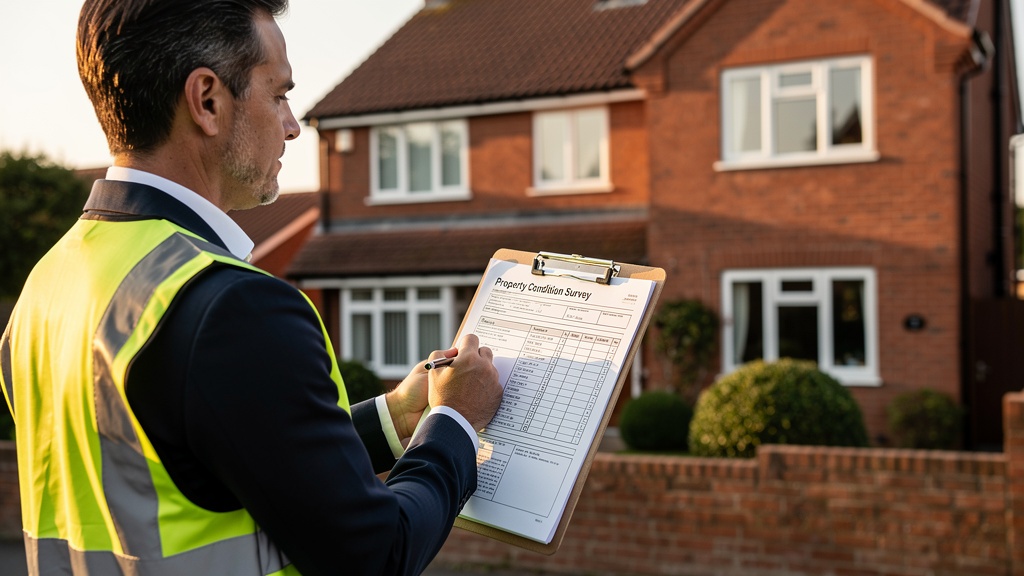 Surveyor completing a Condition Report for a Wolverhampton property